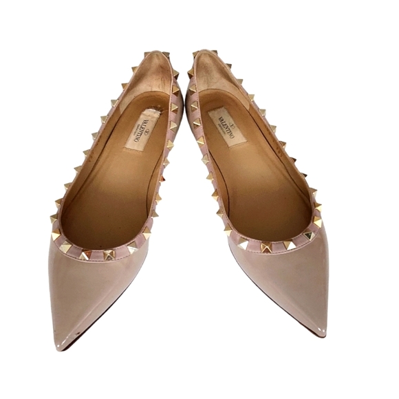 Valentino Shoes - Valentino Rockstud Ballerina Flats Patent Leather